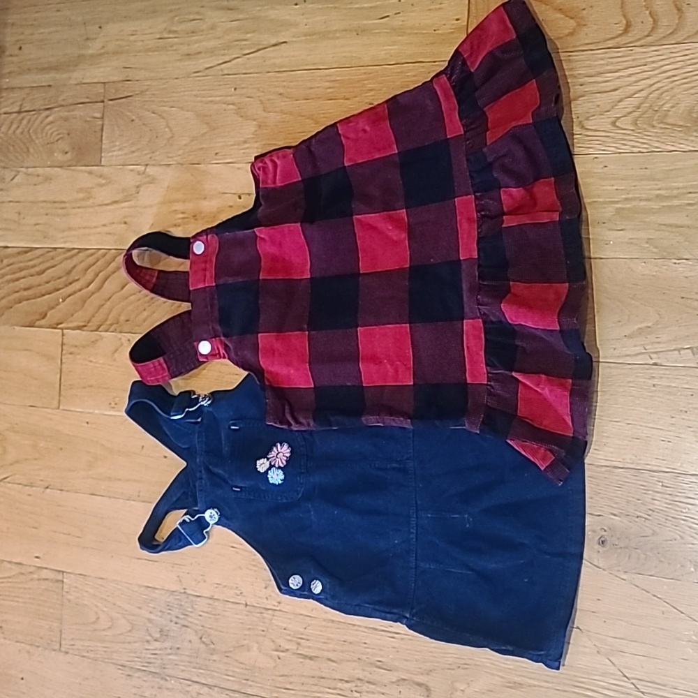 The Children's Place plaid dress & multi wear both for 110cm - 4T